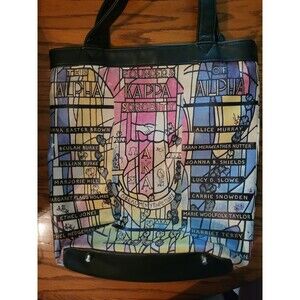 Alpha Kappy Alpha anniversary Leather Tote Bag